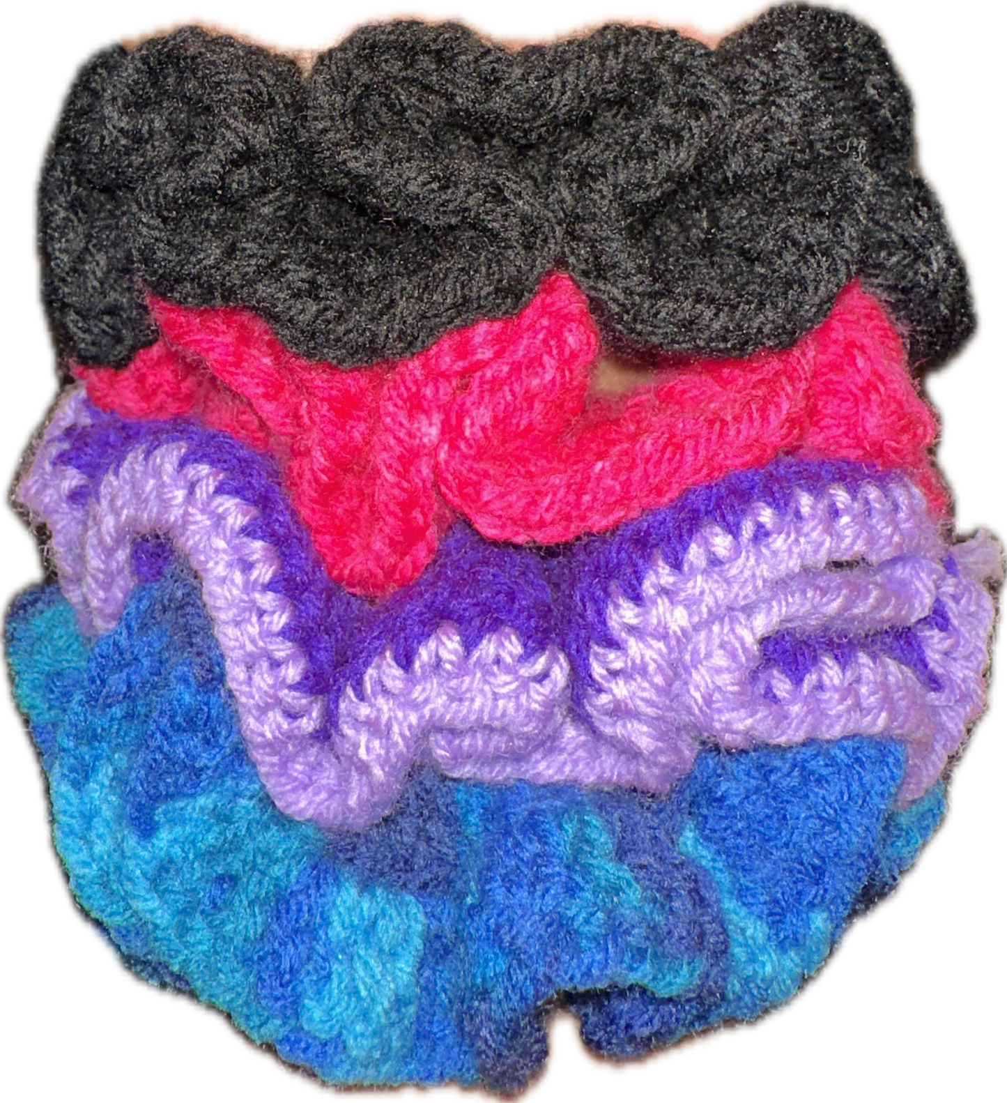 Ruffled Crochet Scrunchie